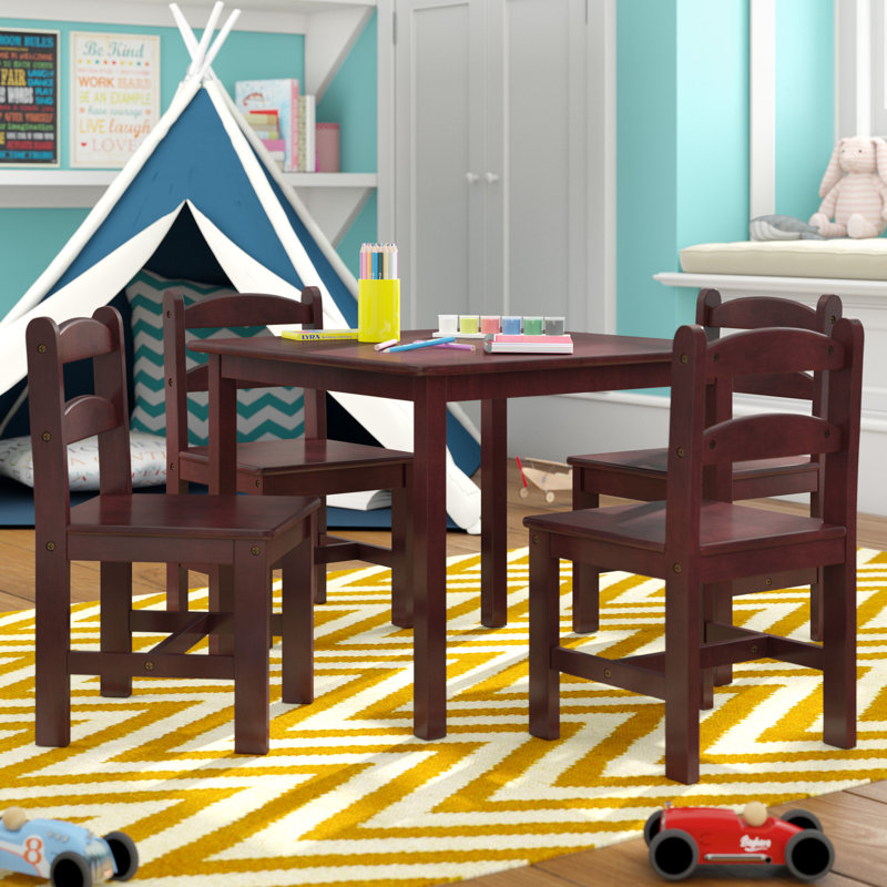 Viv + Rae Leonard Kids 5 Piece Table & Chair Set & Reviews Wayfair